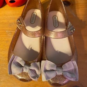 Mini Melissa glitter shoes